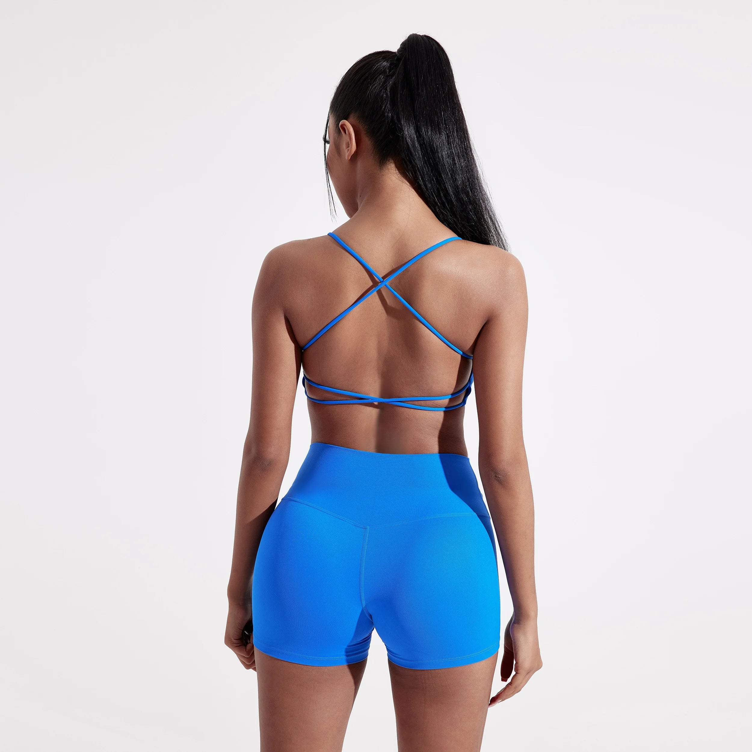 Women’s Cross Back Sports Bra – High Support Padded Fitness Yoga Bra for Gym Workout & Running Activewear