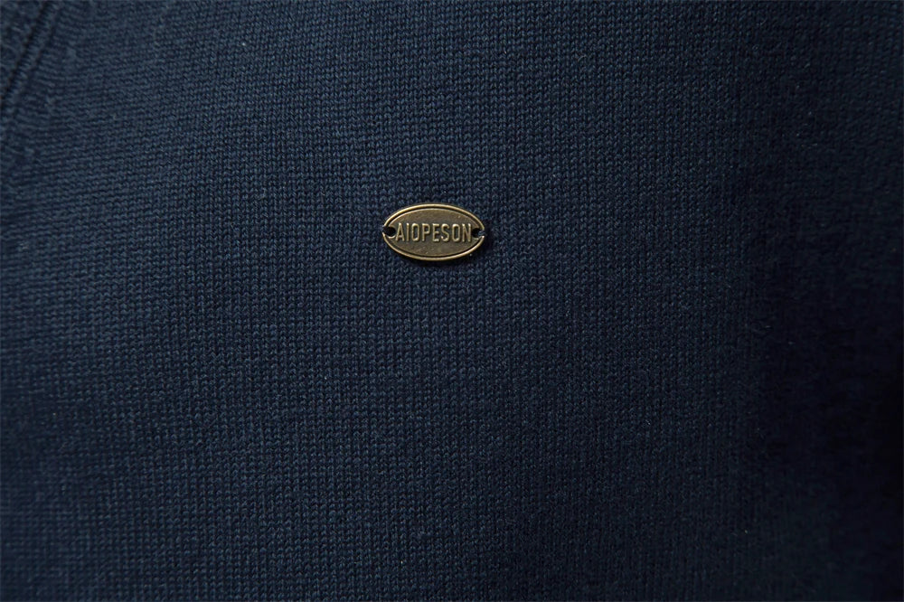 Men's Autumn Cotton Cardigan Sweater Casual Single Breasted Solid Colour High Quality Cotton Sweater For Men