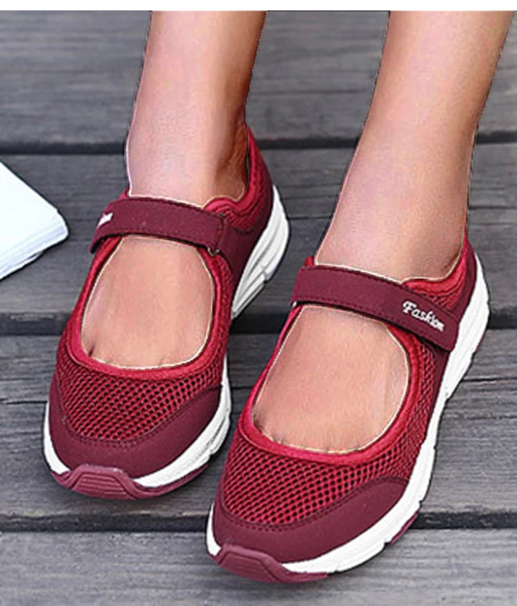 Sneakers For Women Breathable 2025 New Fashion Flat Soft Woman Vulcanize Shoes Mesh Fabric Women Shoes Female Footwear