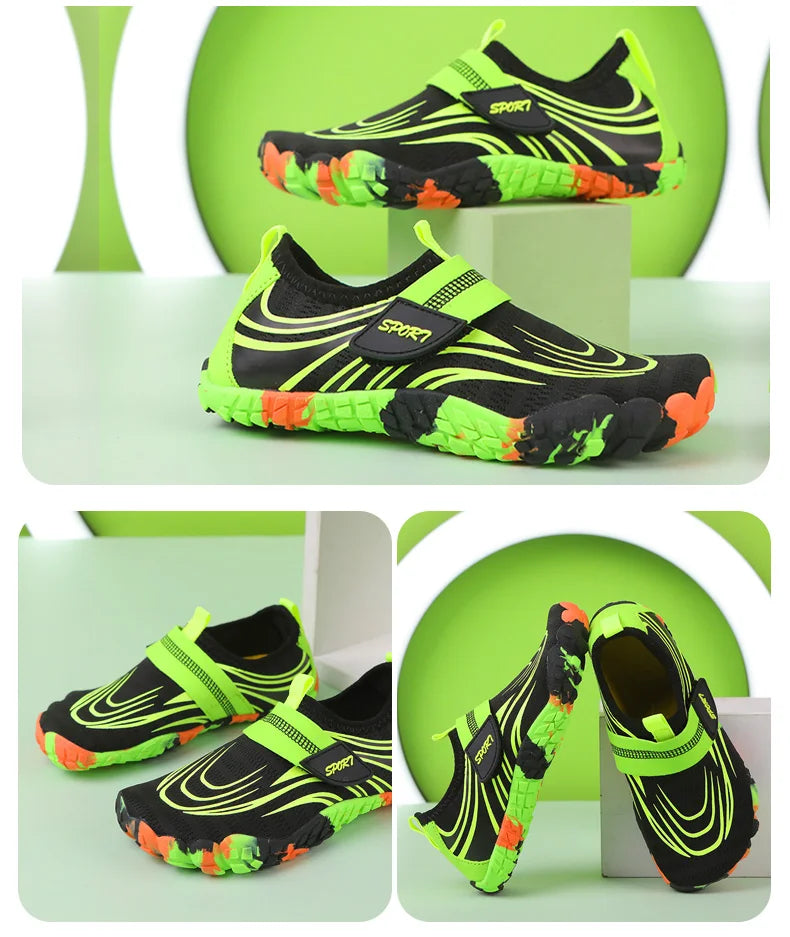 Kinderen op blote voeten waterschoenen voor kinderen Ademende, snel drogende sportschoenen Ideaal voor het strand Antislip voor brede voeten