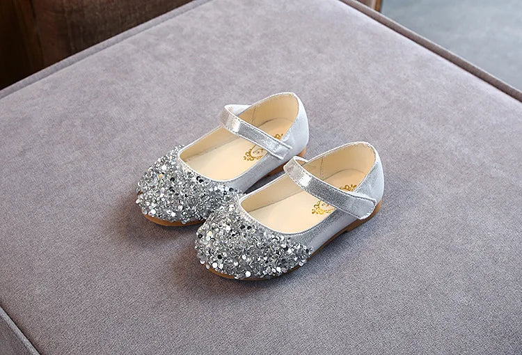 Spring New Children Shoes Girls Princess Shoes Glitter Children Baby Dance Shoes Casual Toddler Girl Sandals Crystal Shoes Party
