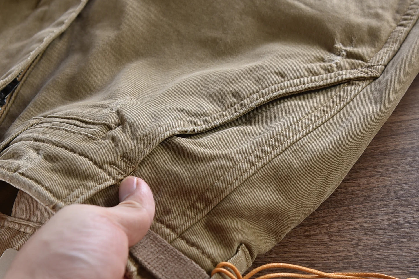 Herfst en winter Nieuwe Amerikaanse retro geweven twill zware cargobroek Heren eenvoudige 97% katoen gewassen casual rechte broek