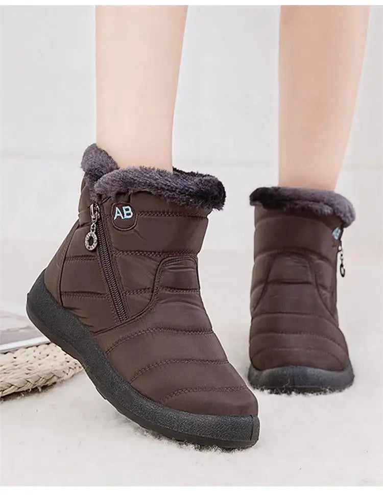 Snow Boots Women Comfortable Ladies Shoes Waterproof Shoes For Women Zipper Women Shoes Soft Keep Warm Winter Boots Botas Mujer