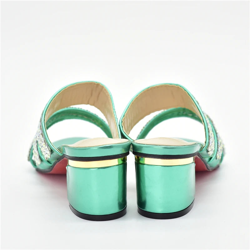 Women Sweet Style Rhinestone-Decorated Women Wedding Shoes for Royal Wedding Party Sling-Backs for Ladies' Party