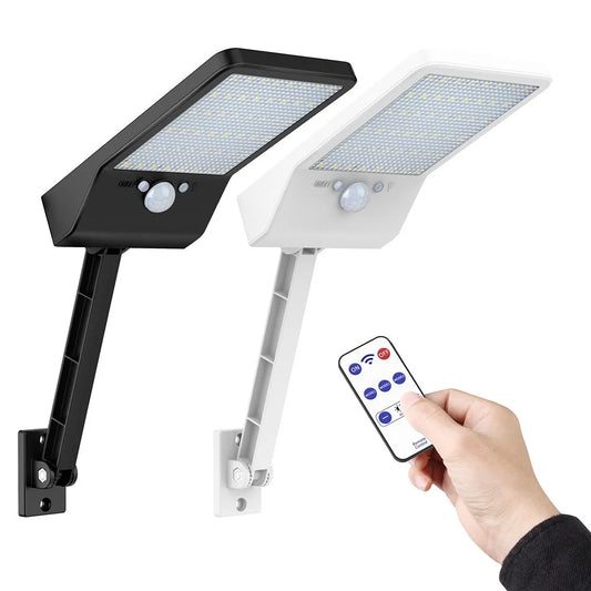 48 LED-straatverlichting op zonne-energie met PIR-bewegingssensor, tuinbeveiligingslamp, waterdichte wandlampen voor buiten