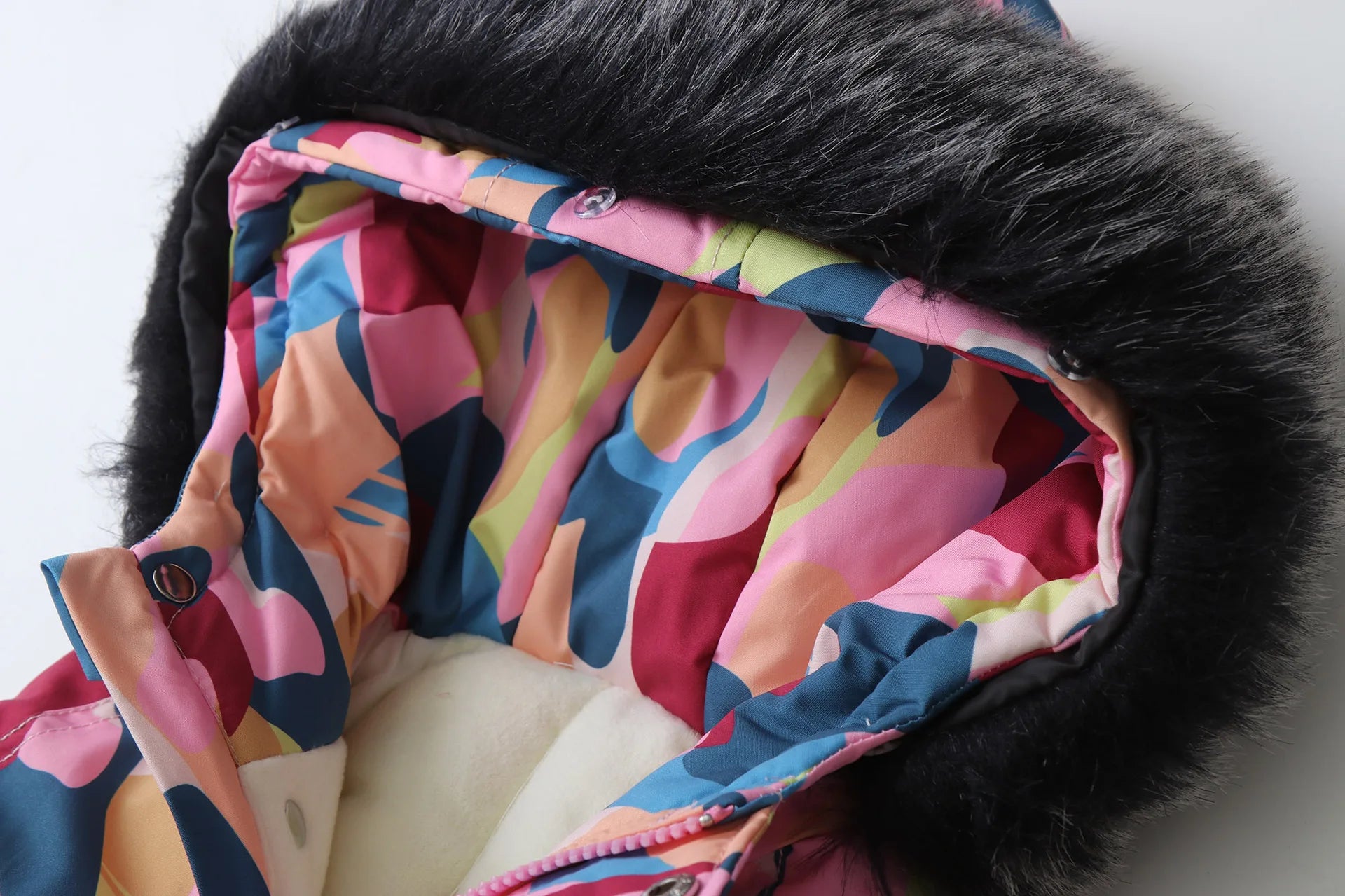 Winter Kid's Ski Suit Polar Fleece Lining Girls Jumpsuit Boys Waterproof Warm Overalls Children's Hooded Sportwear 2-5Y Unisex