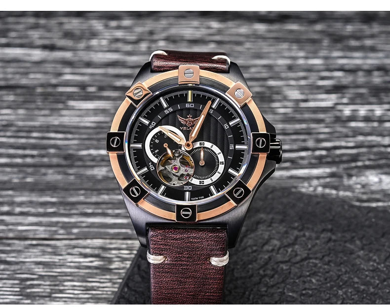 Yelang V1024 Men Brand Watches 44mm Japan Miyota 82S7 Automatic movement Luminous Men 100m Water-Resistant Watch Military Style