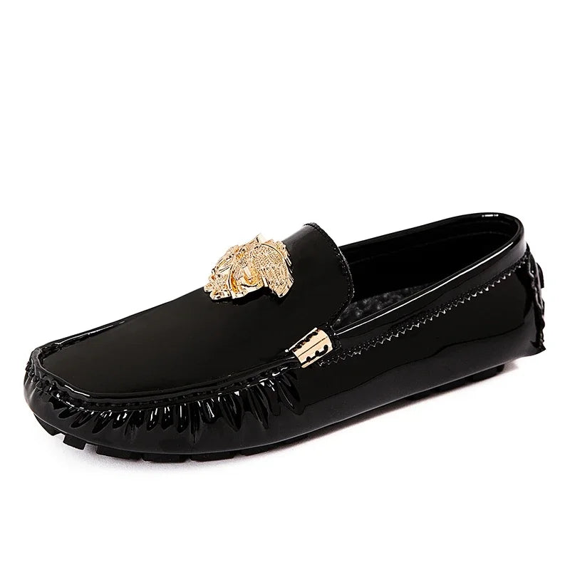 Fashion Black Casual Moccasins Shoes for Men Breathable Male Party Evening Dress Shoes Large Size 46 47 48 Youth Wedding Loafers
