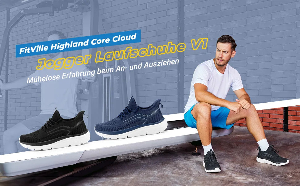 Hardloopschoenen met dikke zool voor heren, schokabsorberende rebound, lichtgewicht voor gezwollen voeten, brede schoenen met voetboogondersteuning