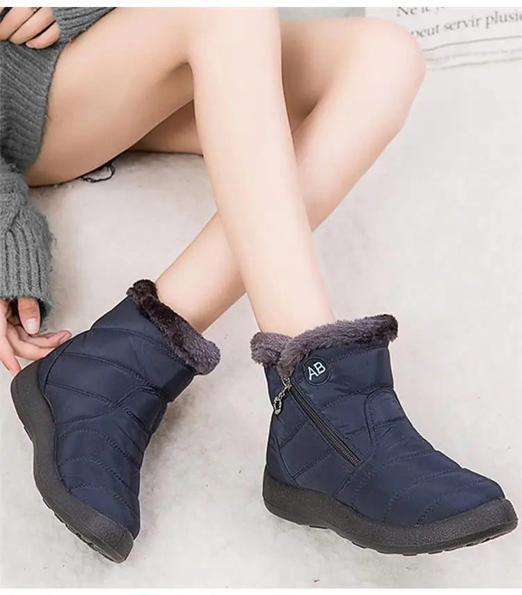 Snow Boots Women Comfortable Ladies Shoes Waterproof Shoes For Women Zipper Women Shoes Soft Keep Warm Winter Boots Botas Mujer
