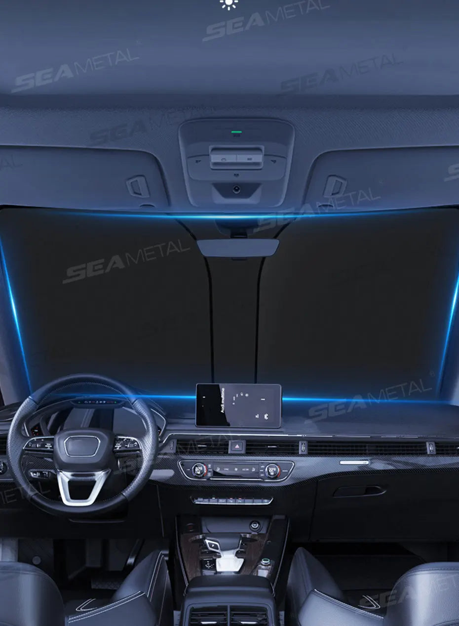 SEAMETAL Car Windshield Sun Shade Cover Foldable Front Window Sun Visor Blocks UV Refletive Car Parasol Sunshade Protector Cover