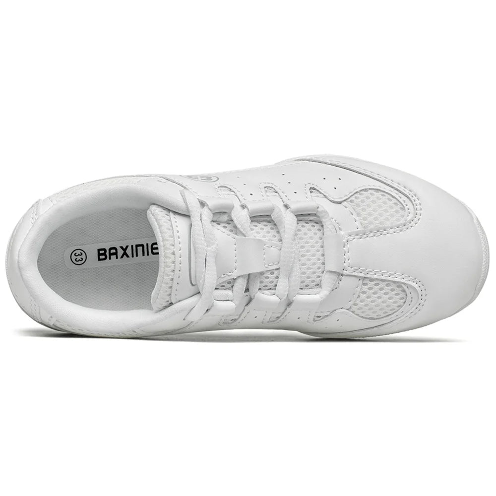 Girls White Cheerleading Shoes Lightweight Youth Cheer Competition Sneakers Kids Breathable Training Dance Tennis Shoes