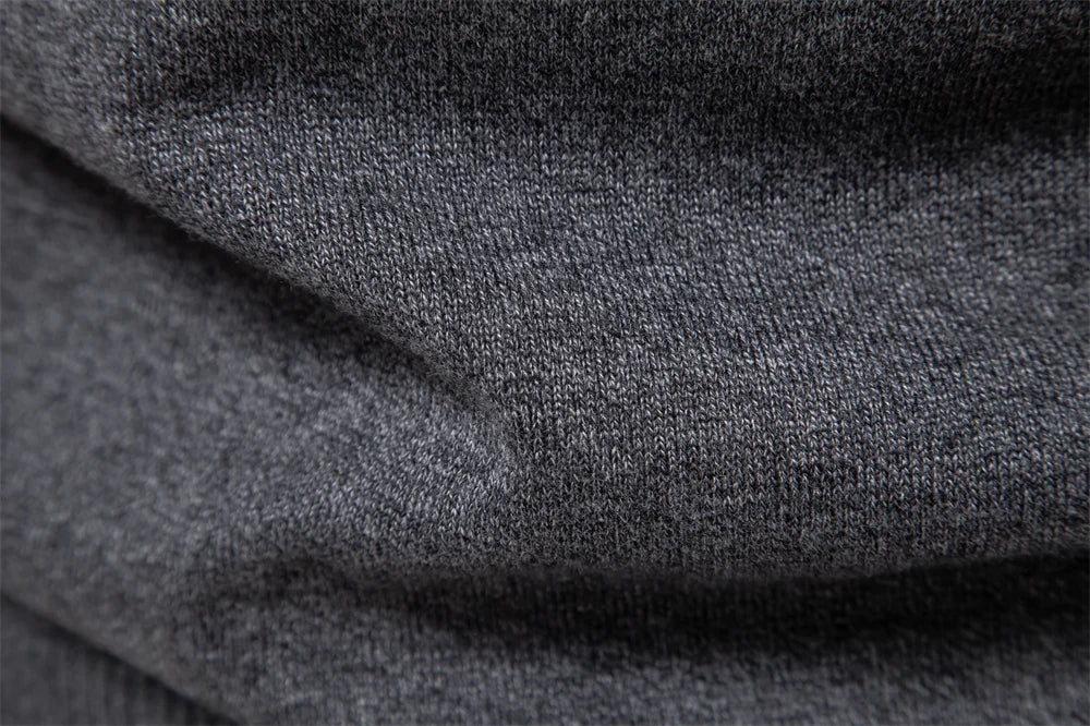Men's Autumn Cotton Sweater O-Neck Patchwork Sleeve Pullovers Solid Colour Warm Winter Sweaters For Men
