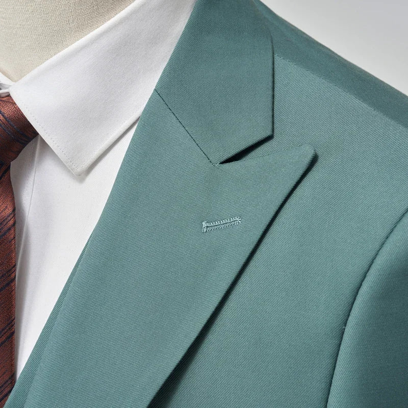 Men's Italian Business Gentleman Slim Suit, Groom Wedding Blazers, Italian Costume - Sizes M to 5XL