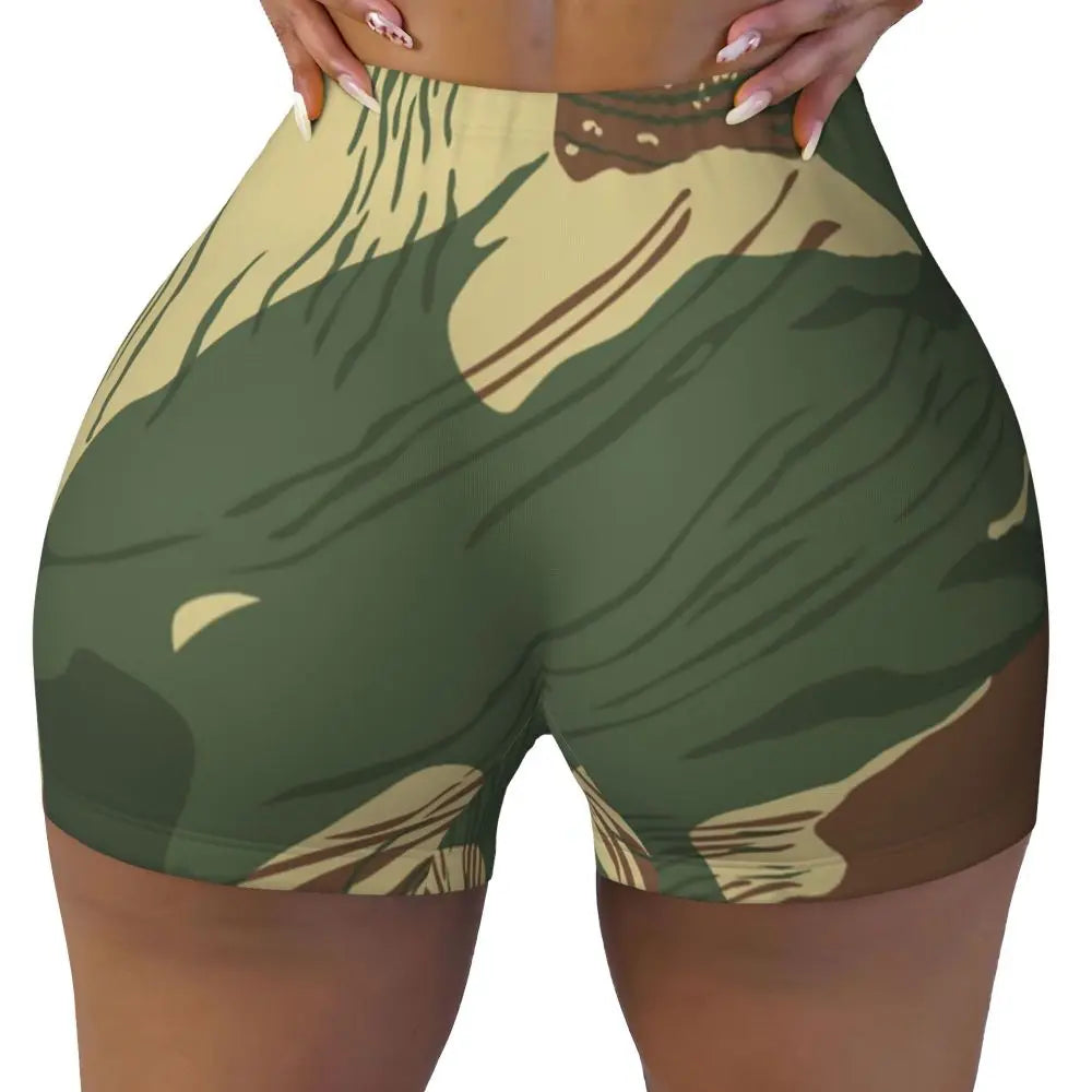 Custom Marpat Camo Workout Volleyball Biker Shorts for Women Woodland Camouflage Gym Yoga Shorts