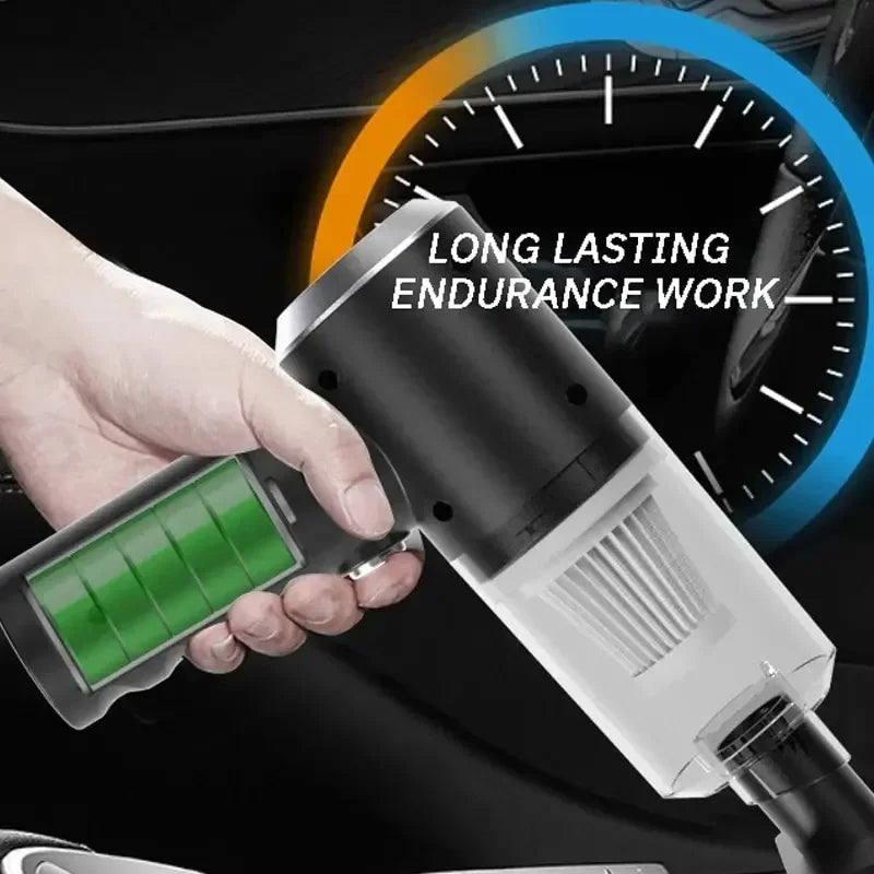Portable Wireless Car Vacuum Cleaner – 120W High Power Cordless Vacuum for Home & Auto Cleaning