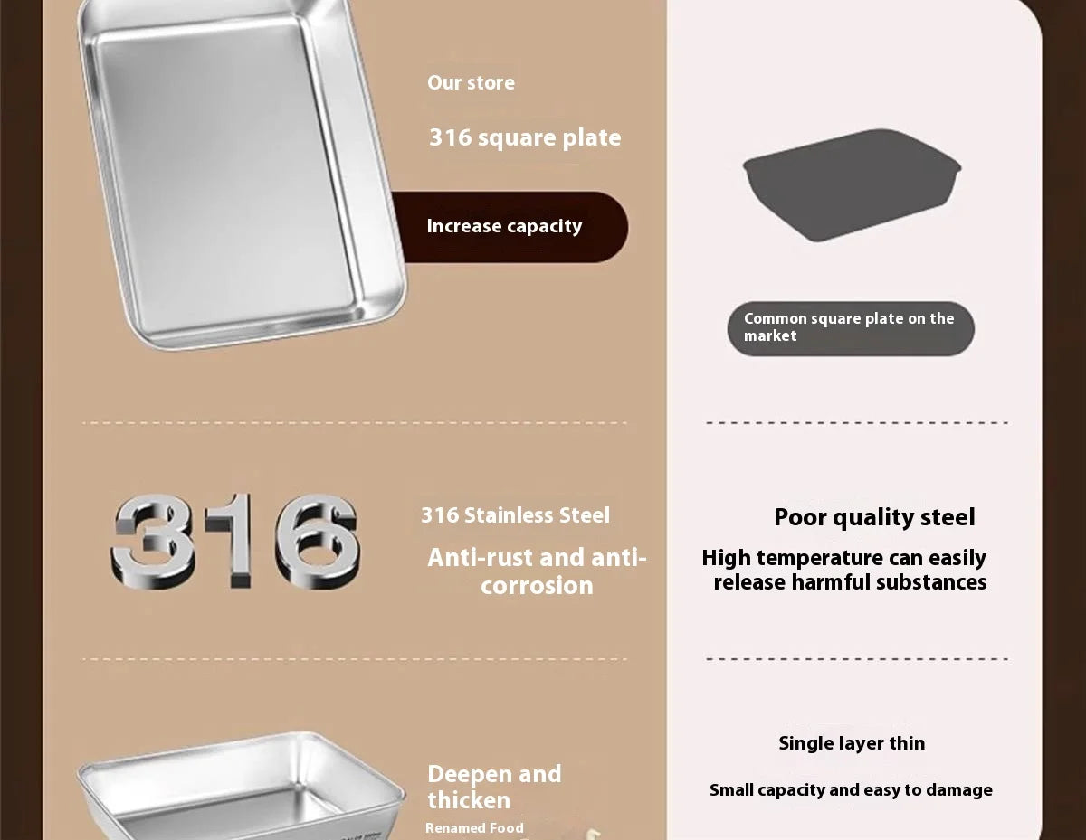 201 Stainless Steel Airtight Dumpling Storage Container with Lid - FoodGrade FreezerSafe Box for Meal Prep & Fridge Organization