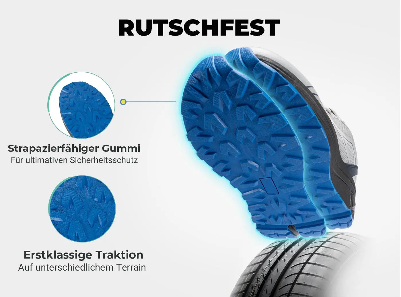 Antislip trailrunningschoenen voor heren, extra brede, lichtgewicht sneakers voor mannen met gezwollen voeten, ondersteuning van de voetboog en pijnverlichting