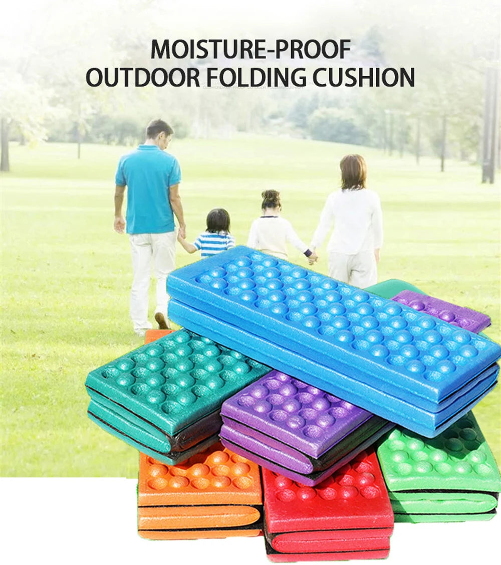 Camp Cushion Outdoor Hiking Massage Mat Camping Training Moisture-proof Pad Honeycomb Massage Mat Park Foldable Picnic Sitting