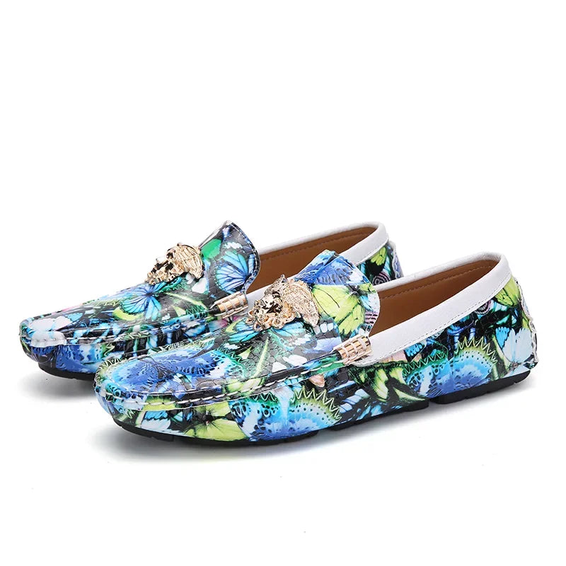 New Blue Casual England Gentleman Loafers for Men Plus Size 47 48 Luxury Brand Mens Italian Moccasins Loafers Business Shoes