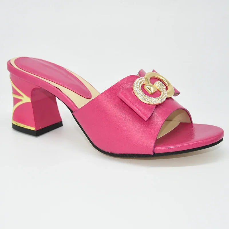 Designer Shoes Women Luxury 2025 Elegant Crystal Women Shoes Italian Women Wedding with Rhinestone Nigerian Party Wedding Pumps