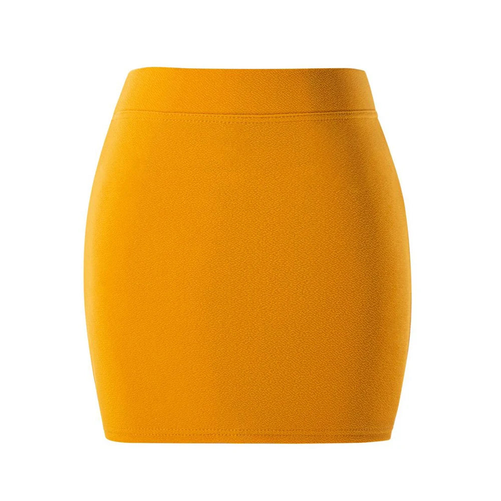 Summer Women Basic Skirt Package Hip Skirt Mini Elastic Pencil Skirts Office Lady Draped Slim Business Plus Size One Step Skirt