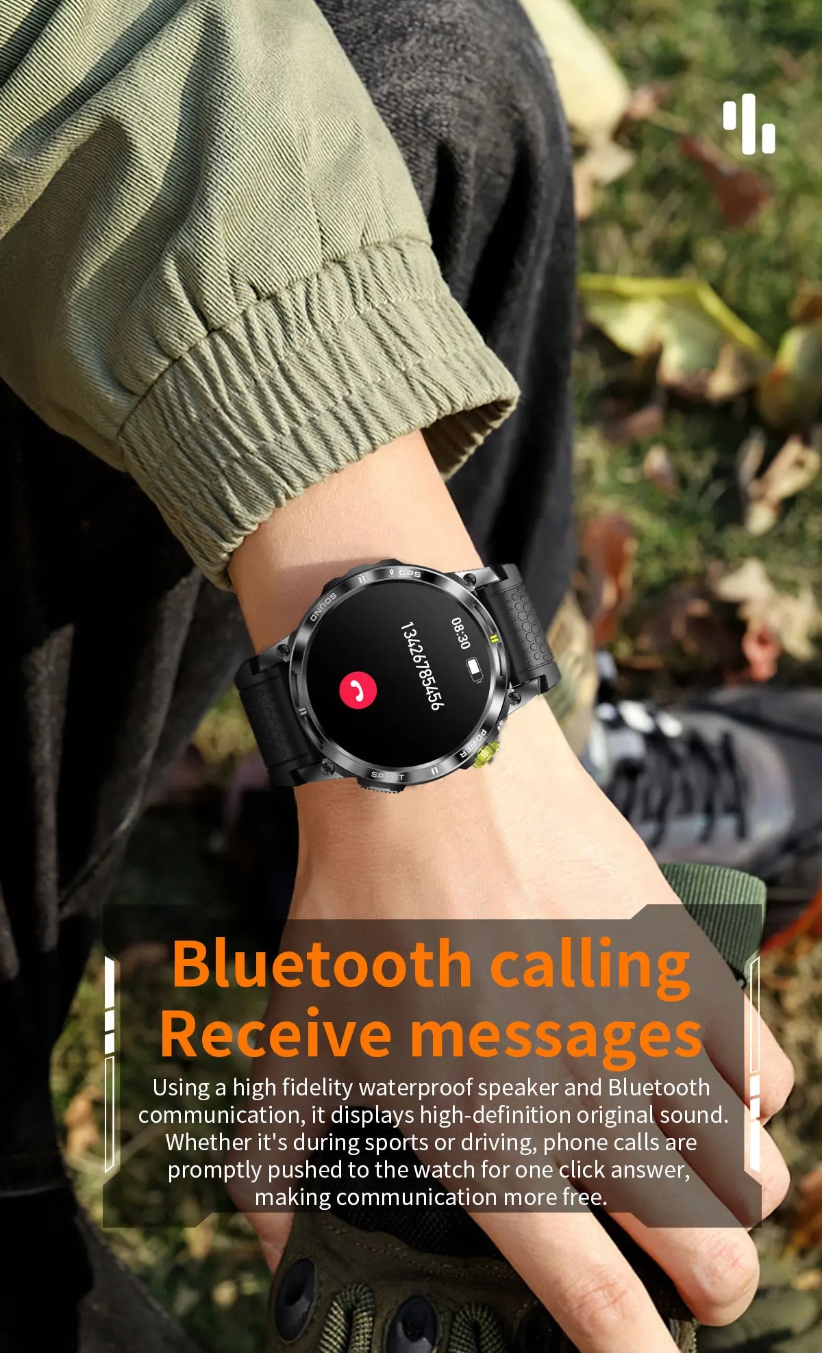 2025 Nieuwe GPS Sport Smart Watch Mannen Waterdichte Fitness Tracker Bluetooth Call 400MAH Batterij Armband Smartwatch Voor Vrouwen - Compatibel met Xiaomi IOS