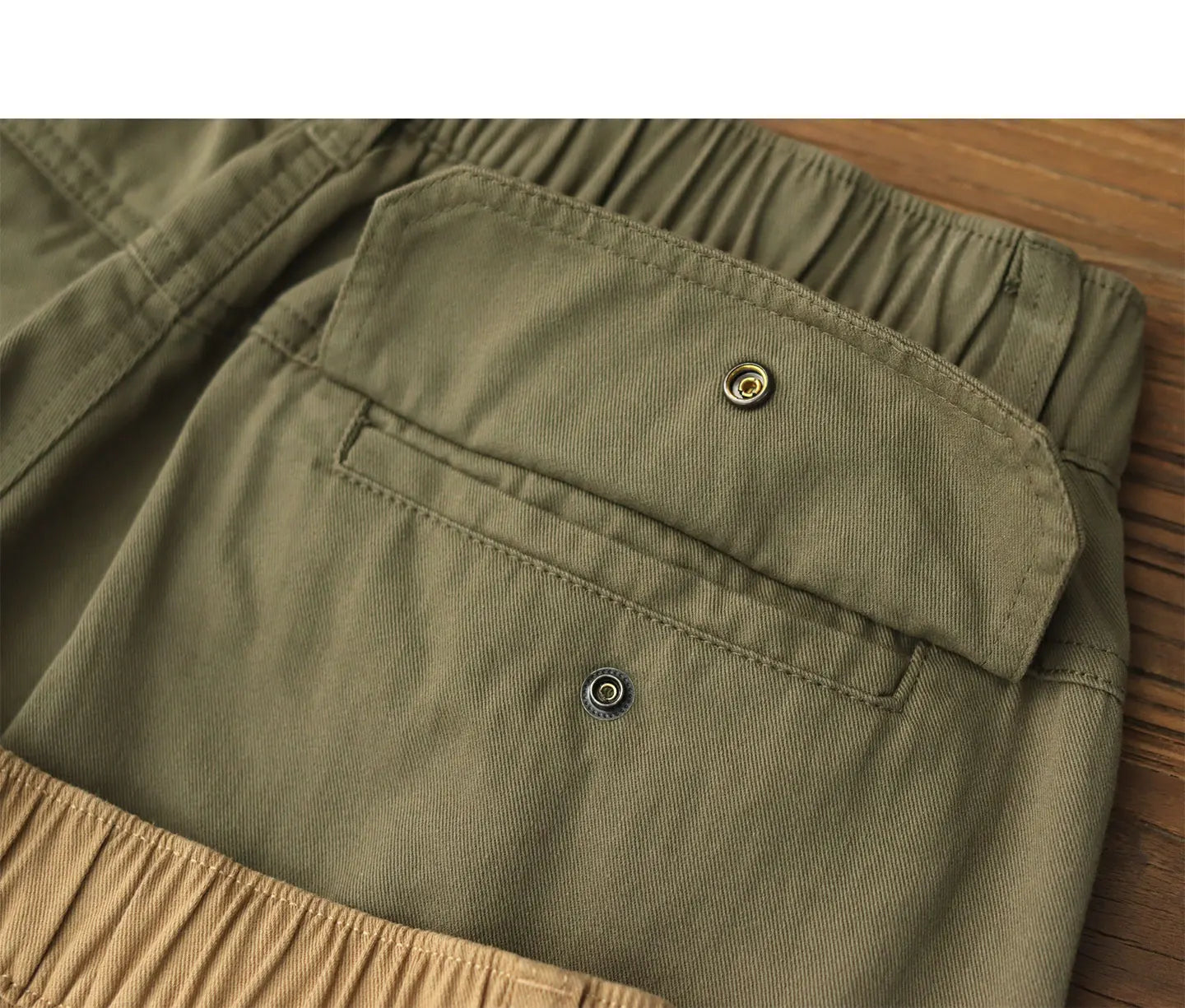 2025 Zomer Nieuwe Amerikaanse Retro Geweven Cargo Shorts Heren 100% Katoen Elastische Taille Trekkoord Casual Losse Rechte 5-punts Broek