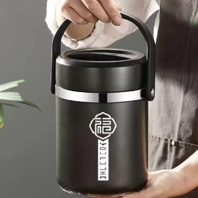 Large Capacity Lunch Box Leakproof Stainless Steel Vacuum Bento Box High Efficiency Keep Temperature Portable Food Container