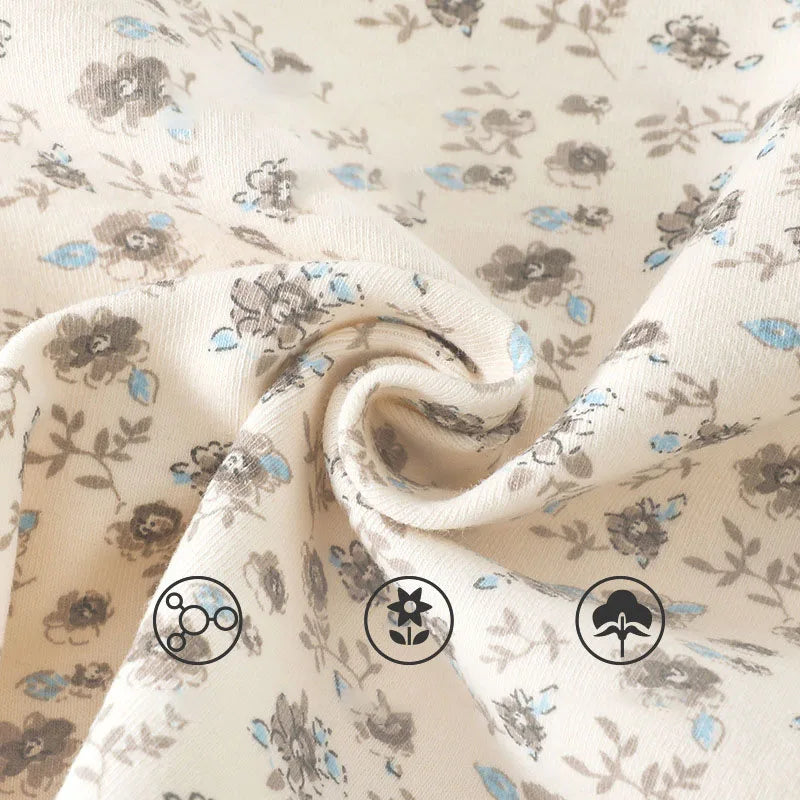 New Spring Girls Boys Clothes Set Baby Cute Floral Home Wear Toddler Full Printed Flowers Children's Loungewear 0-4T Unisex