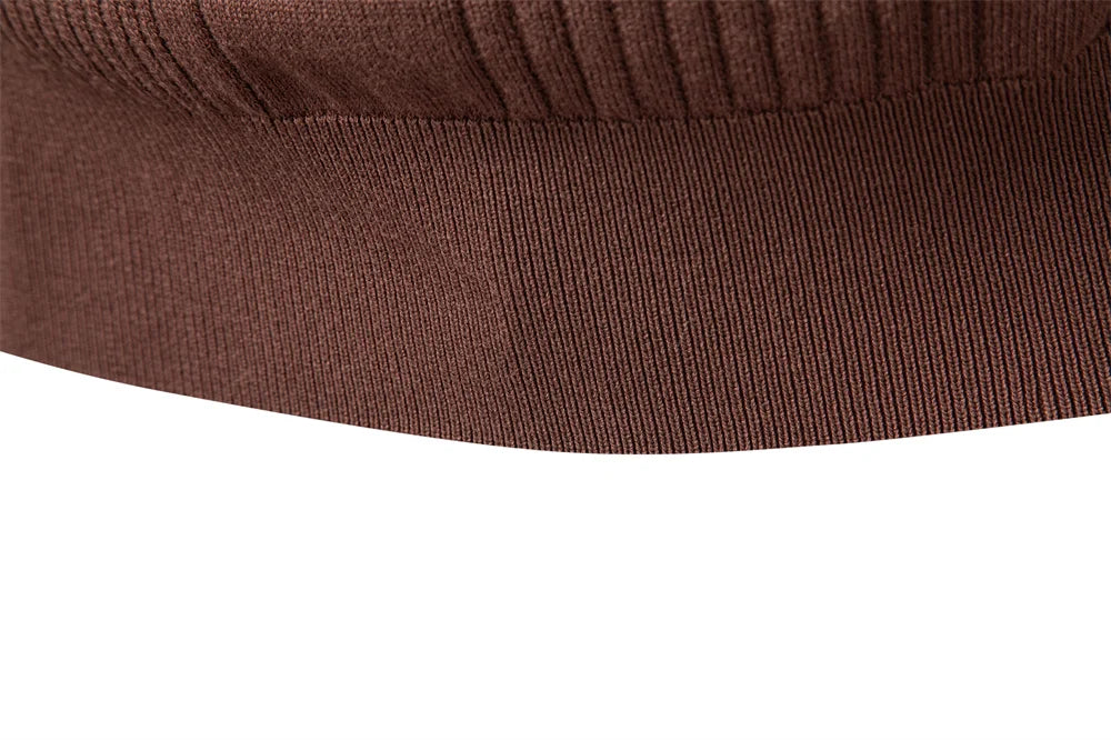 2025 Men's Button Down Polo Shirt Solid Colour Stripe Long Sleeve Autumn Winter Luxury Warm Touch Business Casual Polo Men's Shirts