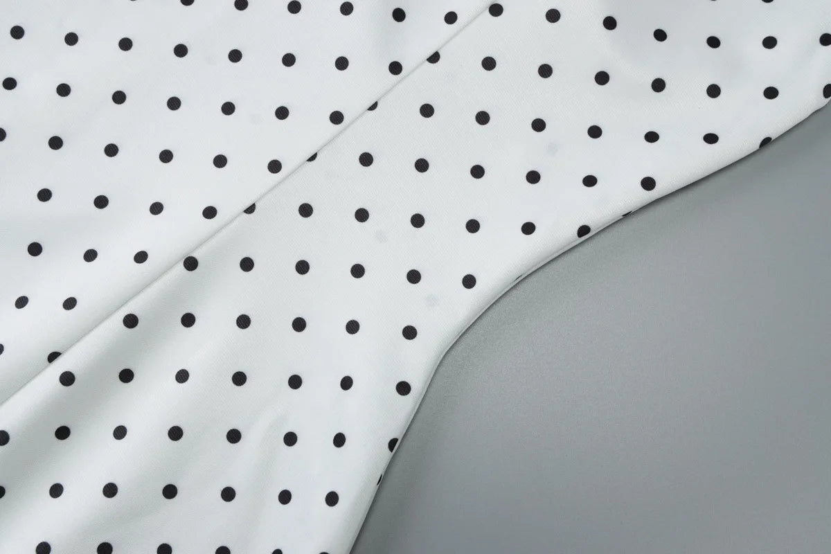 Polka Dot Printed Halter Dress Women's Sexy V neck Backless Mini Dress High Waist Bodycon Summer Fashion Vacation Dress