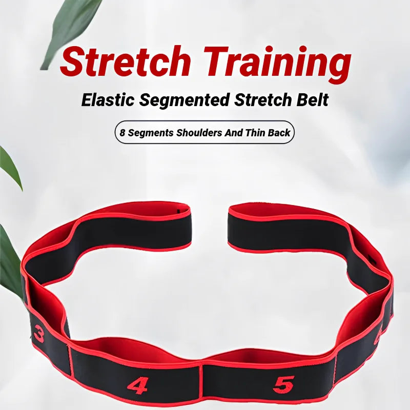 8 Section Style Dance Resistance Band Yoga Stretching Pilates Fitness Digital Elasticity Elastic Stretch Training Tension Belt