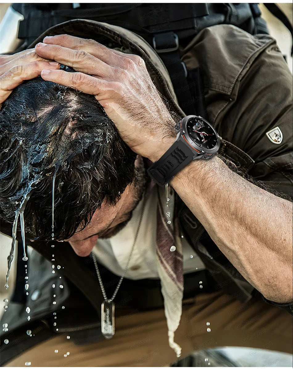 2025 New Rugged Military GPS Smart Watch Built-In GPS Tracker Compass Sports Fitness Tracking Smartwatch - Compatible with HUAWEI & Xiaomi IOS