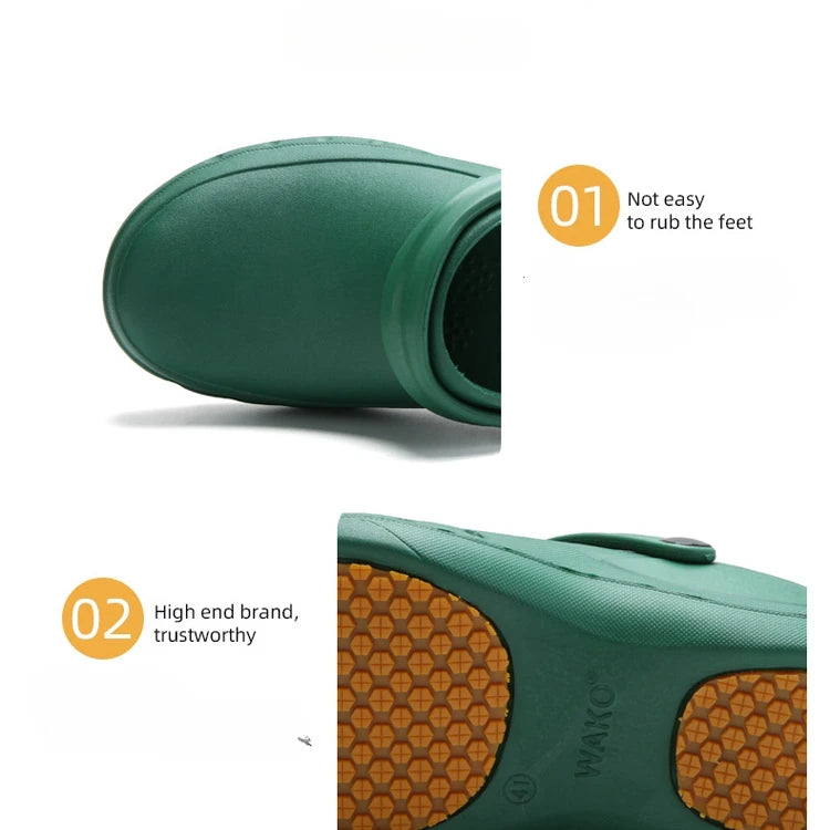 Lichtgewicht, slipvaste EVA-koksschoenen en sandalen voor heren - ideaal voor artsen, verpleegkundigen, keukens, restaurants, ziekenhuizen en laboratoria.