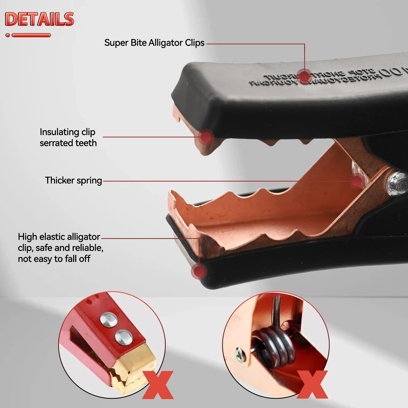 High Quality 3M 500A Car Battery Jump Cable Booster Cable Line Emergency Jump Starter Leads Van SUV Double-ended w/ Clamps Clips