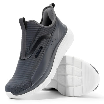 FitVille Men’s Extra Wide Slip-On Walking Shoes – Lightweight High Rebound Comfort Trainers for Everyday Wear