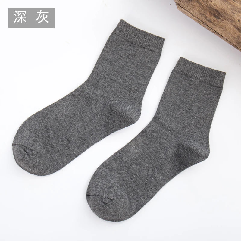 10 Pairs Women's Solid Colour Bamboo Fibre Socks Korean Casual Fashion Breathable Harajuku Female Socks