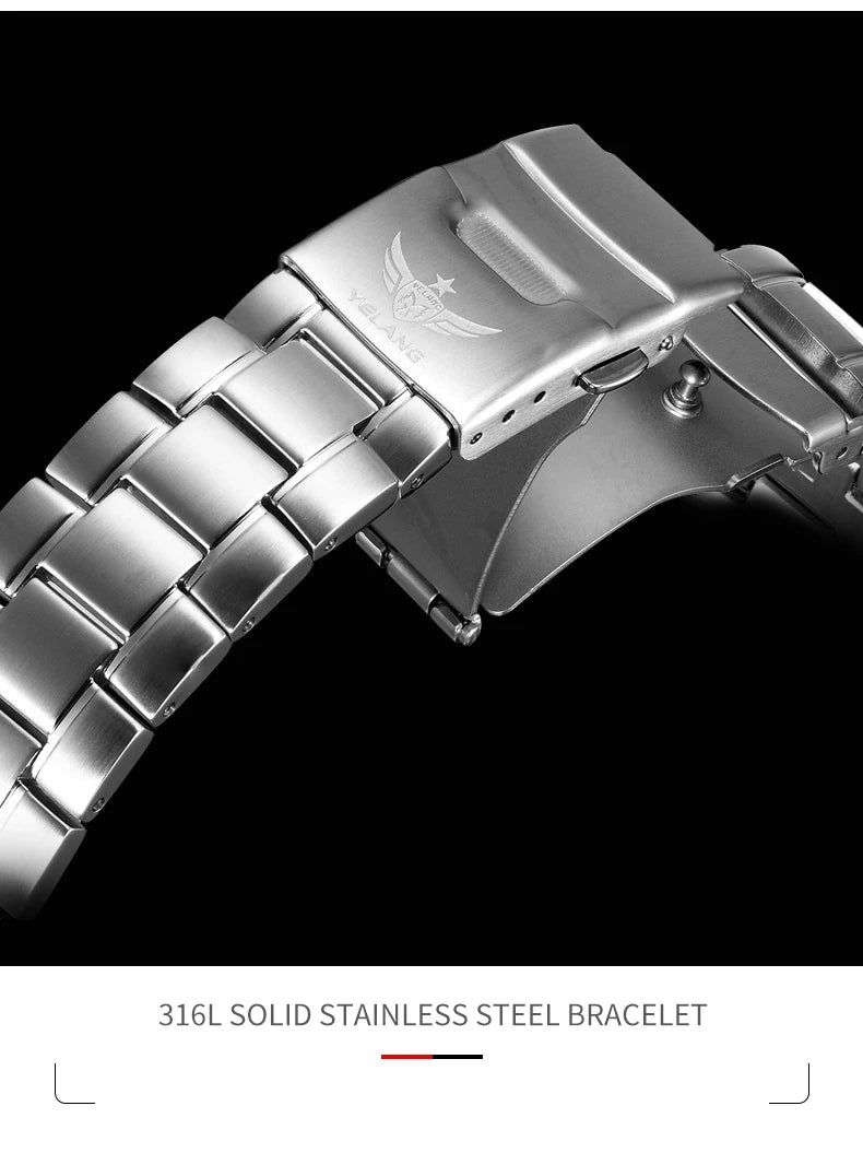 Yelang V1007 42MM Men Watch NH36 Luminous T100 Brand 100M Waterproof Mechanical Automatic Watch Sapphire Lens Reloj Business