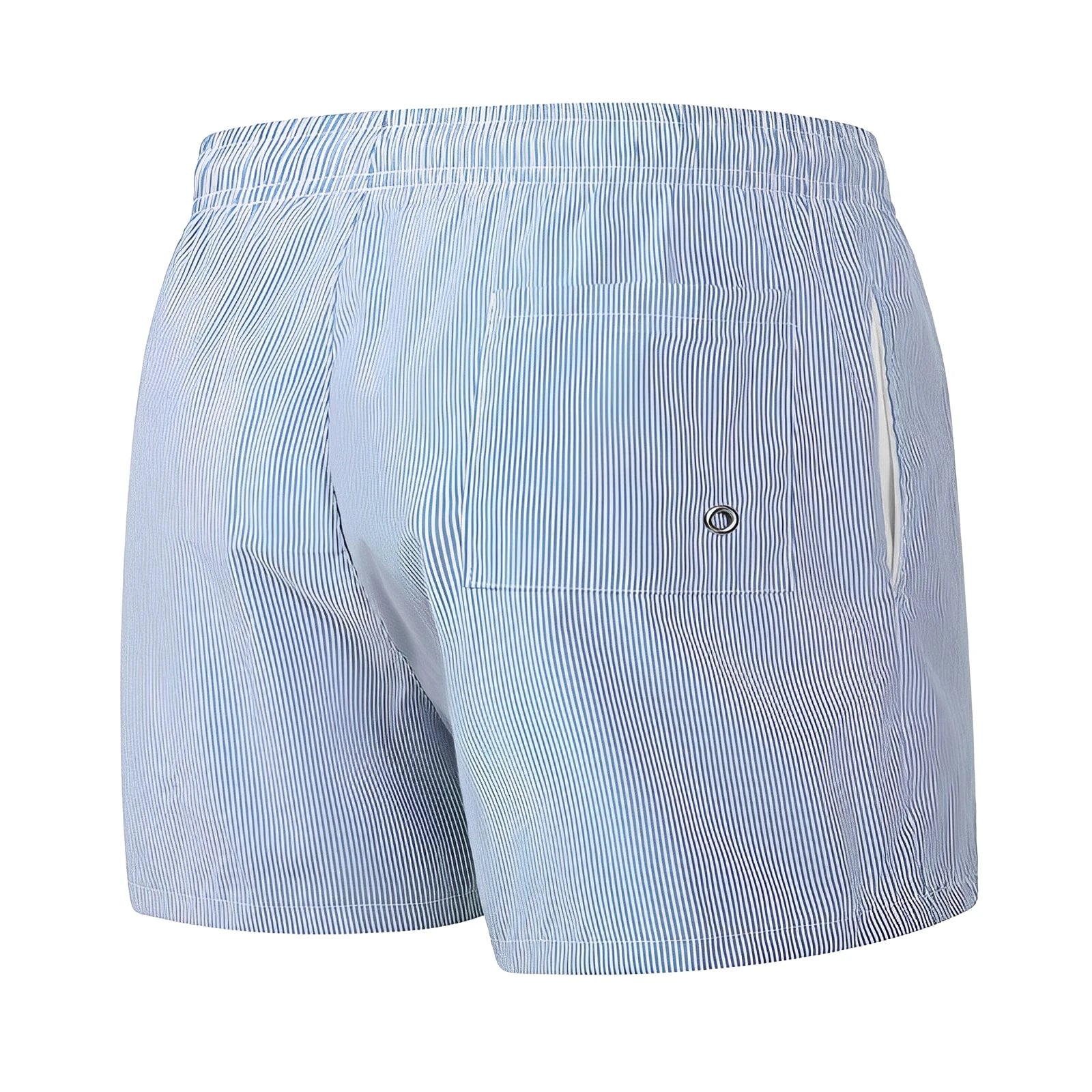 Men’s Quick-Dry Striped Swim Shorts – Beach Board Shorts with Mesh Liner & Pockets for Summer Swimwear