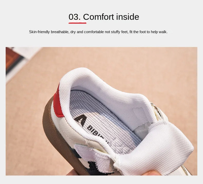 Cartoon Children's Casual Shoes Cute Minnie Girls Sneakers Fashion Mickey Boys Sport Shoes Anti-Slip Soft Sole Kids Board Shoes