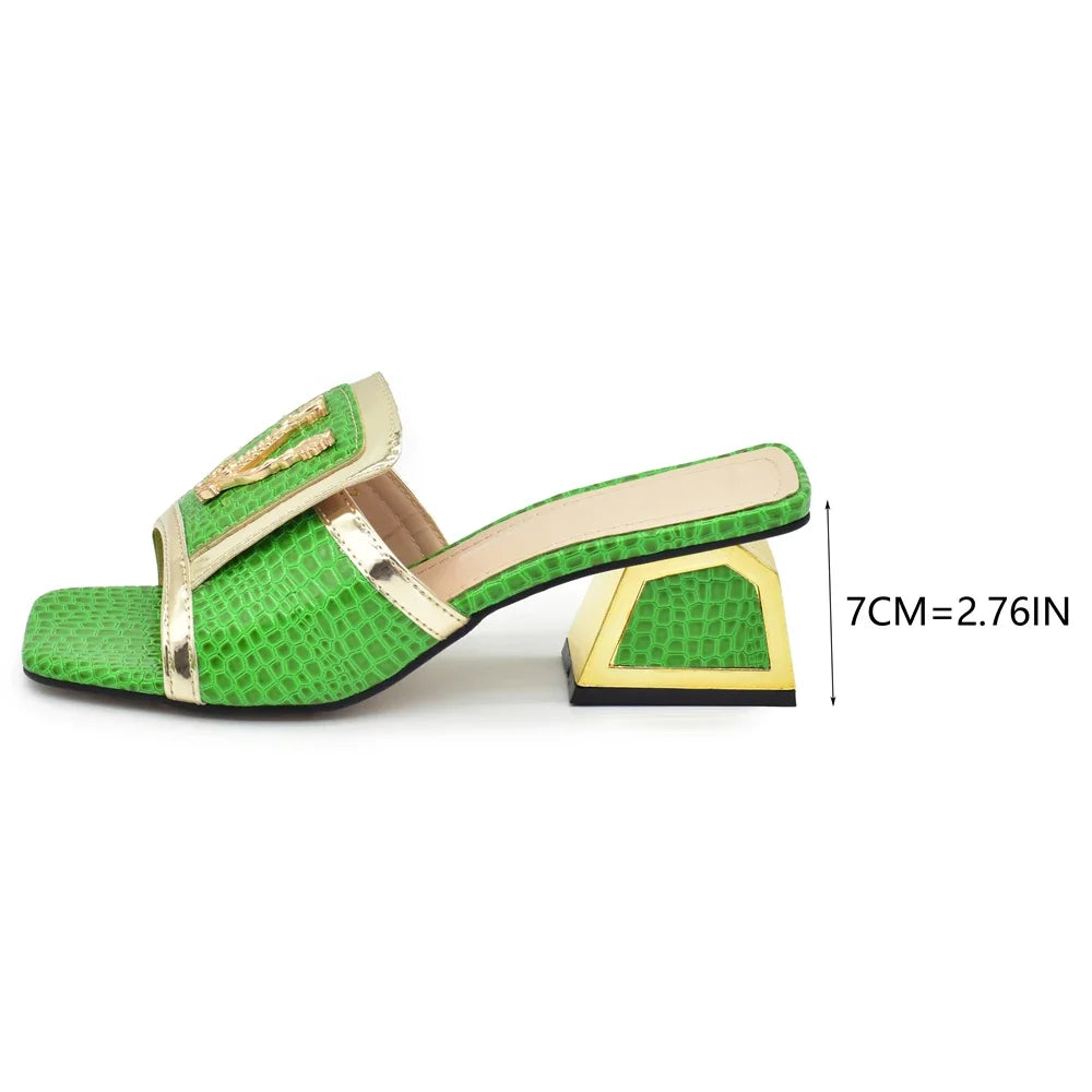 Nigerian Women Open Toe Party Pumps Designer Luxury Shoes and Sandals With High Heels for Wedding