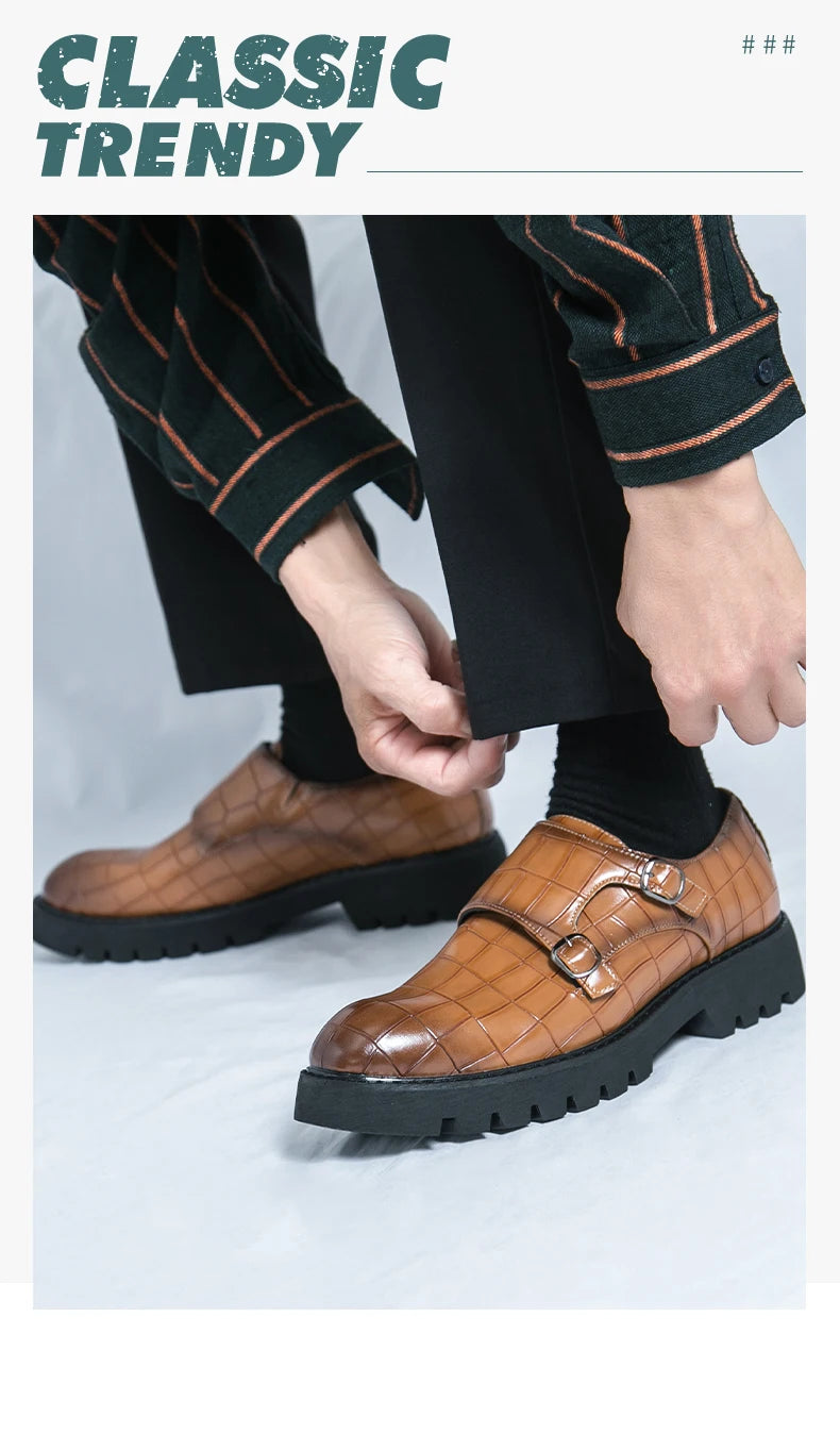 2024 Nieuwe luxe heren formele kledingschoenen Groene heren formele volwassen zakelijke pak loafers Coole heren bruiloft feest schoenen
