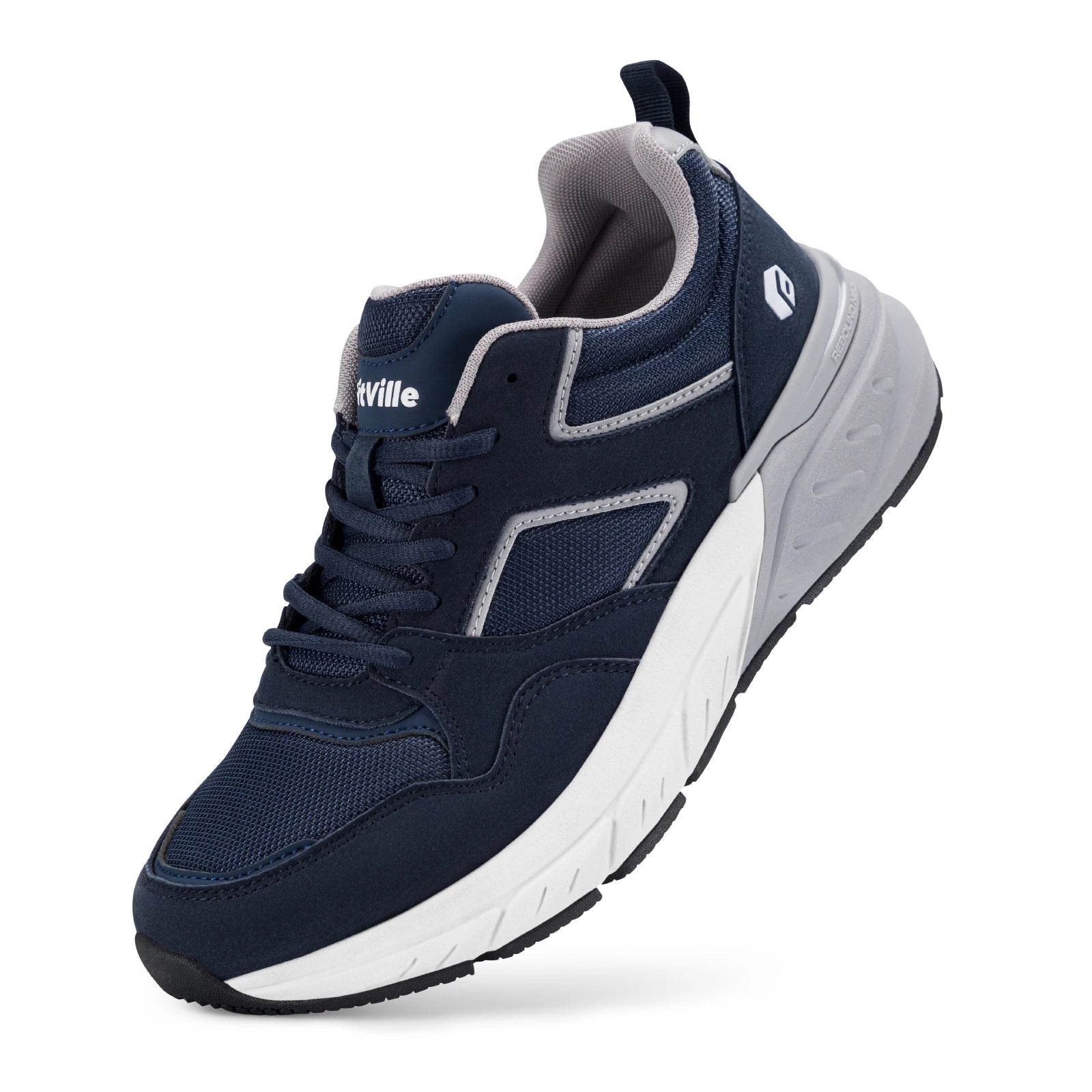 FitVille Men’s 4E Wide Running Shoes – Arch Support Sneakers for Flat Feet, Heel Pain & Plantar Fasciitis Relief