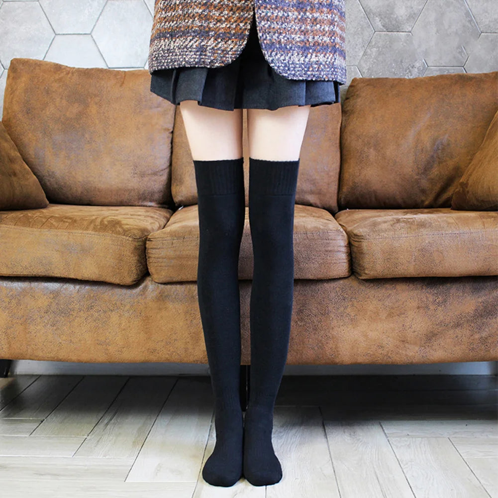 Dijhoge overknee sokken voor vrouwen, lange kousen, schattige Hawaii dikke beenwarmers, katoenen hoge sokken voor meisjes