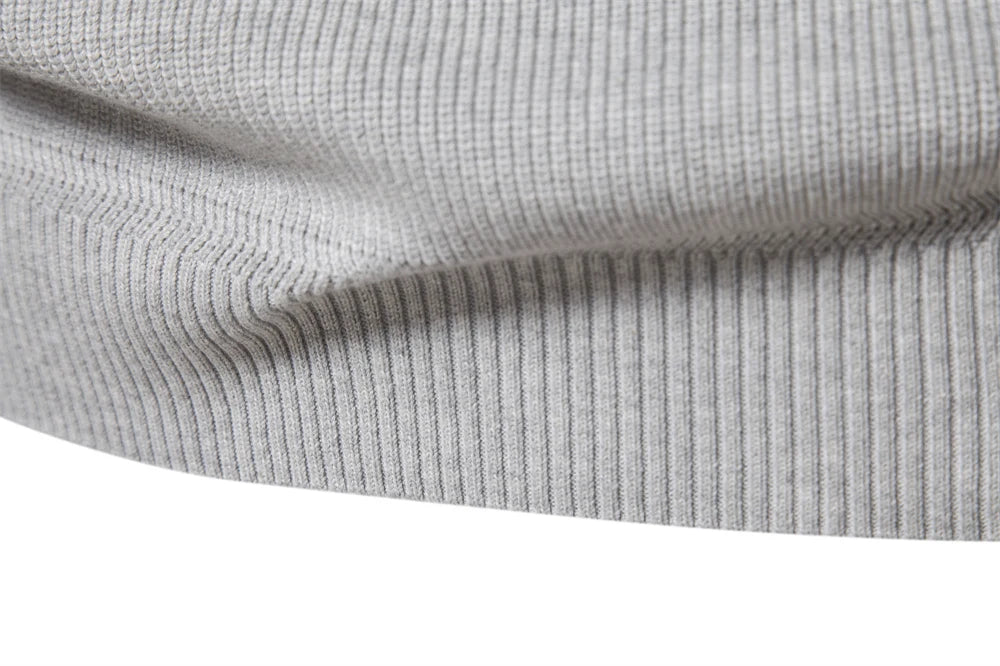 Men's Autumn Cotton Zipper Cardigan Casual Social Sweaters High Collar Warm Winter Knitted Sweater For Men