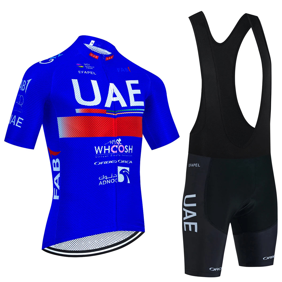 UAE Cycling Jersey Set 2024 Man's Team Short Sleeve Cycling Clothing MTB Bike Uniform Maillot Ropa Ciclismo Summer Bicycle Wear