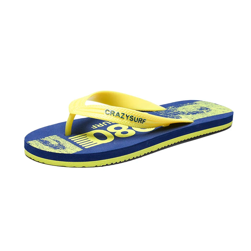 Outdoor Men Beach Flip Flops Sandals Summer Seaside Male Travel Water Slippers Yellow Orange Adult Sandals Slides