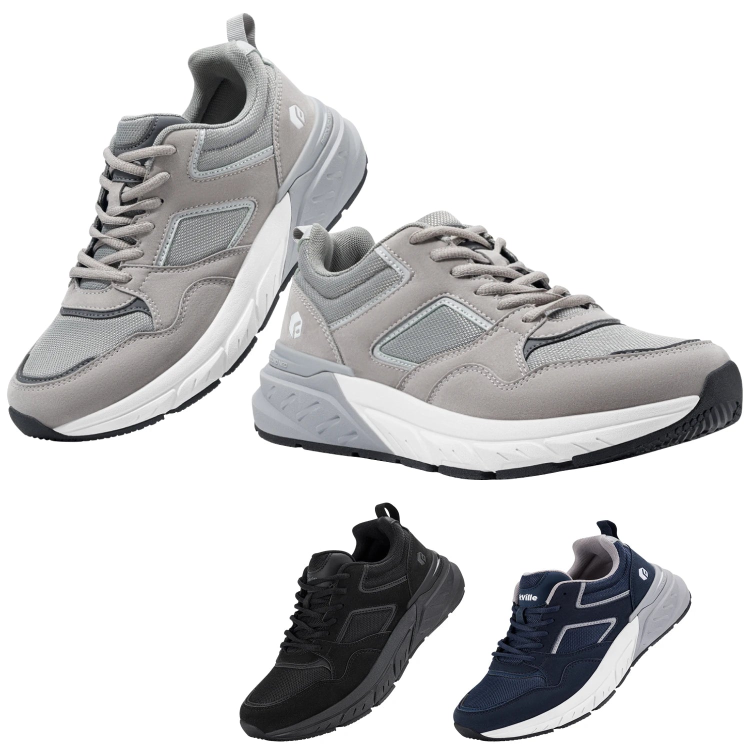 Men's 4E Wide Width Running Shoes - Sneakers With Arch Support For Flat Feet, Plantar Fasciitis And Heel Pain Relieve