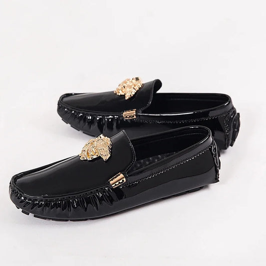 Fashion Black Casual Moccasins Shoes for Men Breathable Male Party Evening Dress Shoes Large Size 46 47 48 Youth Wedding Loafers